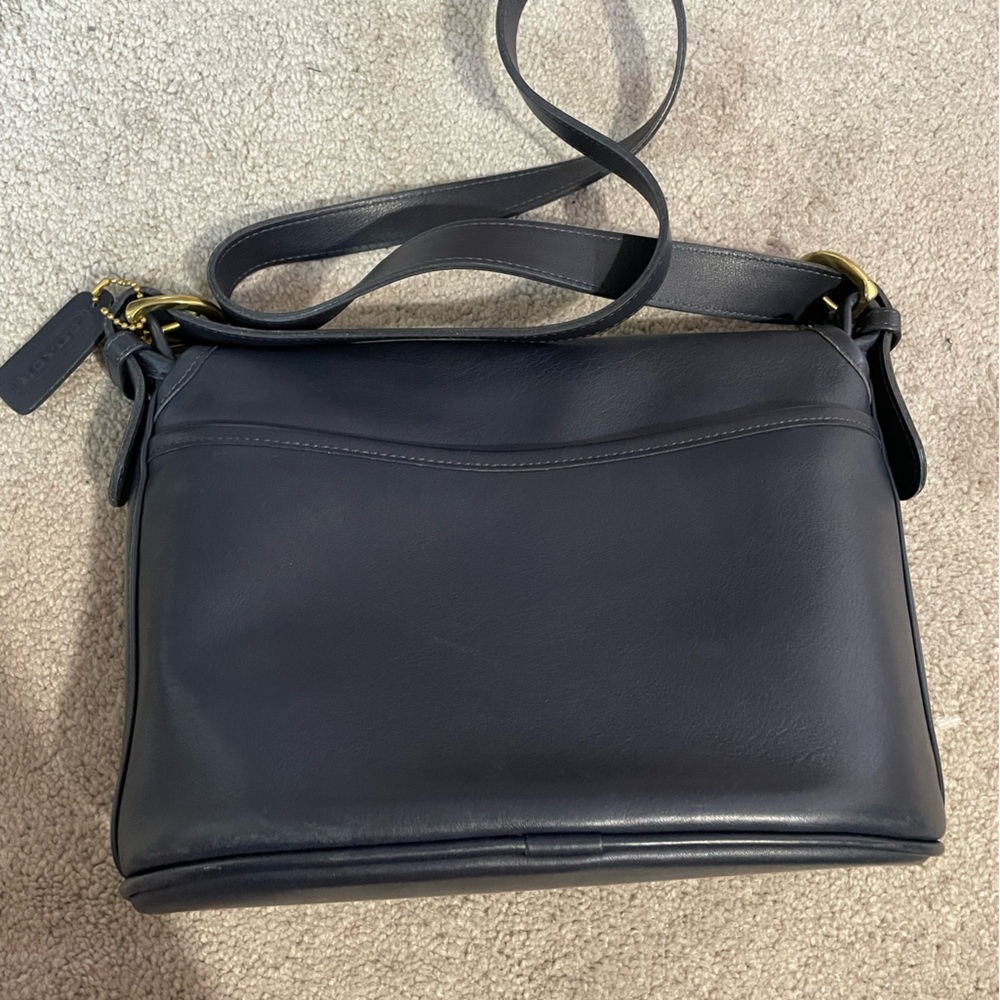 Vintage Navy Coach Fletcher Bag - Picture 11 of 14